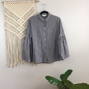 beachlunchlounge gingham print button down M/M